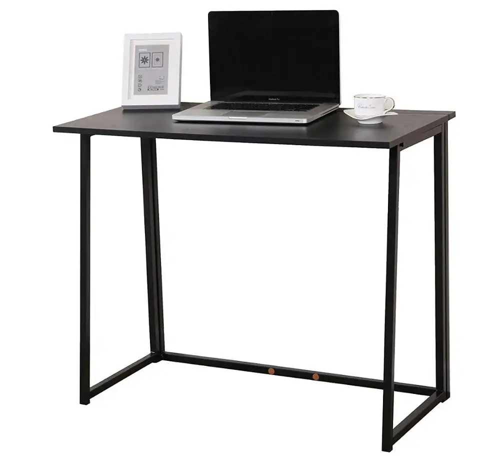 컴팩트 접이식 컴퓨터 책상 노트북 데스크탑 블랙 사무실 및 홈