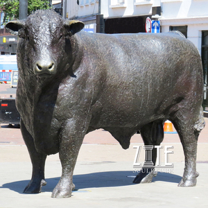 Al aire libre decoración plaza animal escultura <span class=keywords><strong>de</strong></span> bronce Toro hereford estatua - Product Image 4