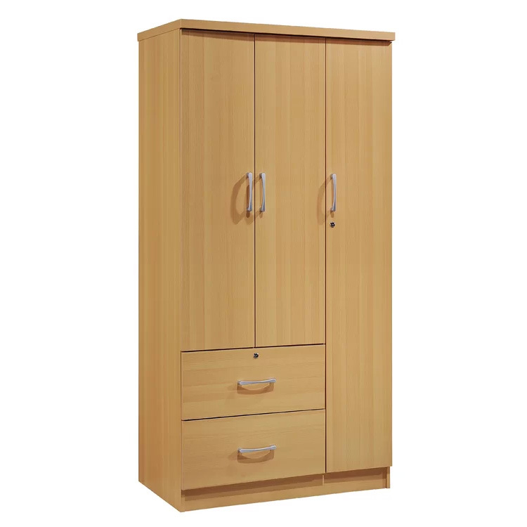 Modern bedroom wooden wall cabinet wardrobe with drawers for bedroom