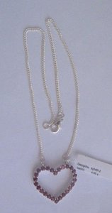 Élégant pendentif grenat en argent sterling de style vintage pour femme SG, modèle 34012, idéal pour les occasions spéciales - Product Image 3