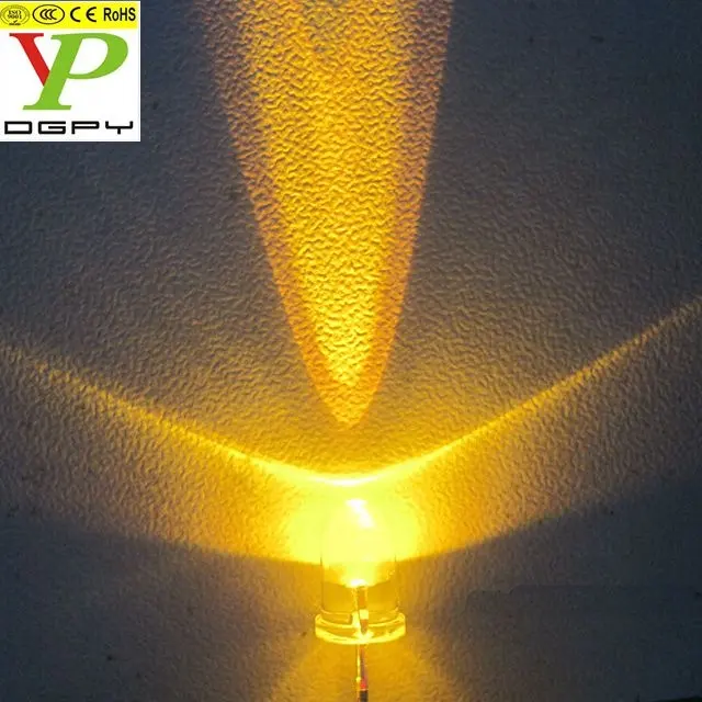 Hohe Qualität 5mm runde gelbe led diode dip led 585-595nm (CE & RoHS Konform)