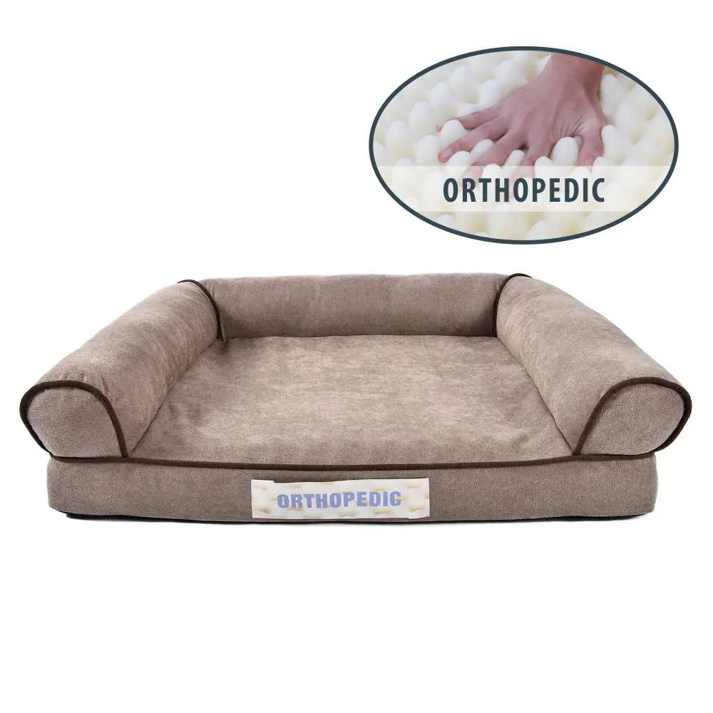 快適な整形外科用ペットベッド、犬用ソファベッド
