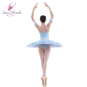 Traje de Ballet para Mujer, Tutú Pancake Azul Cielo, Vestido de Bailarina, Tutús de Práctica BLL025 - Product Image 3