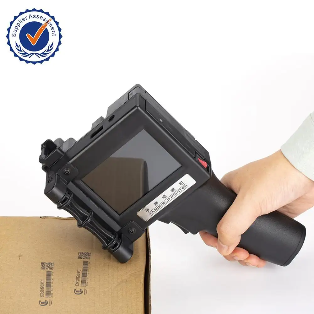 Top Selling Inkjet Label Handheld Printer Voor Fles Ei Hout Plastic Qr Codes Hand Held Printer