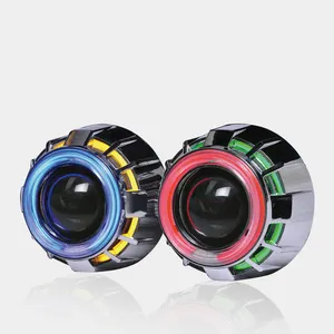 2019 car angel eyes double light bi-xenon hid projector lens h1 h7 h4 h13 adopted by most of cars with hid xenon light