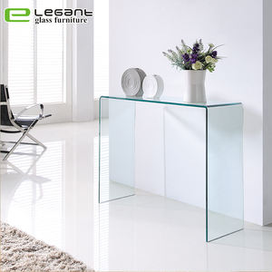 Gebogen Glas <span class=keywords><strong>Console</strong></span> Tafel In Clear Kleur - Product Image 3