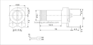 F082มิเตอร์เปิดเดียว2.5K มิเตอร์ B103 <span class=keywords><strong>Trimpot</strong></span> - Product Image 2