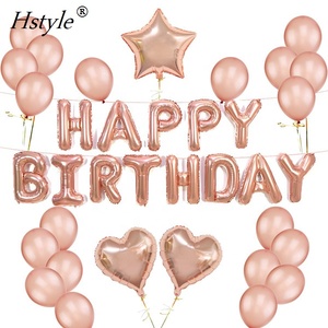 Oro rosa Palloncini Decorazioni Set Buon <span class=keywords><strong>Compleanno</strong></span> Banner 12 "In Oro Rosa e Stella Cuore Foil Palloncini per i Rifornimenti Del Partito SET126 - Product Image 1