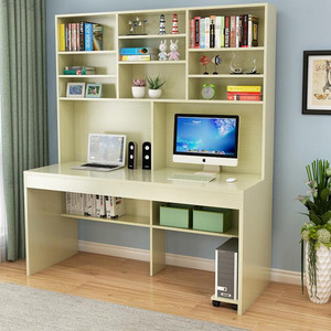 Modern <strong>White</strong> Color <strong>Bookcase</strong> Wooden with Study Table - Product Image 6