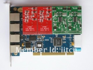 X100P 1 Cổng Với 1 FXO Thẻ Dấu Cho Voip IP PBX Digium TDM410P Openvox A400P ATCOM AX400P PSTN FreePBX /Elastix - Product Image 6