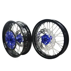 Supermoto WR250F Motorcycle 17x3.5 "Front 17x5.0" Rear Spoke Wheels Rims