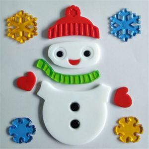 <span class=keywords><strong>Autocollants</strong></span> en gel de bonhomme de neige de Noël de haute qualité en gros <span class=keywords><strong>pour</strong></span> fenêtres décoratives - Product Image 2