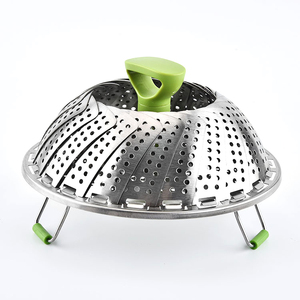 <strong>Steamer</strong> <strong>Pot</strong> Various Size Veggie Fish Seafood Cooking Baby Food <strong>Steamer</strong> <strong>Insert</strong> <strong>Vegetable</strong> Foldable Stainless Steel <strong>Steamer</strong> Basket - Product Image 6