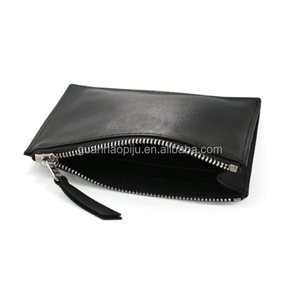 Noir En Cuir Véritable Simple Petite Fermeture Éclair <span class=keywords><strong>Porte</strong></span>-<span class=keywords><strong>Monnaie</strong></span> Trieuse de pièces <span class=keywords><strong>Porte</strong></span>-<span class=keywords><strong>Monnaie</strong></span> Portefeuille Organisateur - Product Image 4