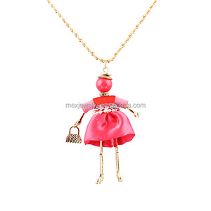 Großhandel Mode handgemachte französische Puppe Anhänger Halskette - Product Image 4