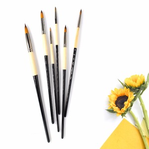 TOP Qualité usine personnalisée prix de gros manche en bois noir <span class=keywords><strong>kolinsky</strong></span> zibeline <span class=keywords><strong>pinceau</strong></span> <span class=keywords><strong>aquarelle</strong></span> pinceaux d'artiste - Product Image 5