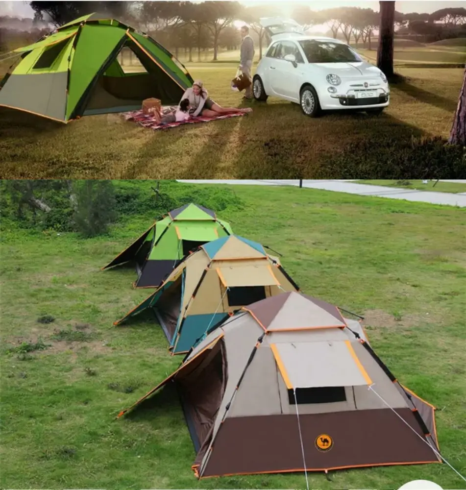 3 4 pessoas design automático de acampamento, ao ar livre, parque de praia, anti chuva, caminhadas, quatro estações, tenda para venda