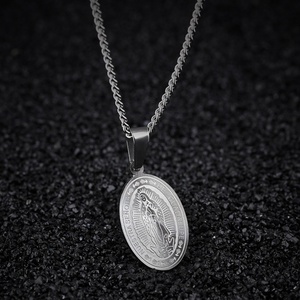 MECYLIFE chapados en oro católica medalla collar <span class=keywords><strong>de</strong></span> <span class=keywords><strong>Nuestra</strong></span> <span class=keywords><strong>Señora</strong></span> <span class=keywords><strong>de</strong></span> <span class=keywords><strong>Guadalupe</strong></span>, colgante religioso - Product Image 4