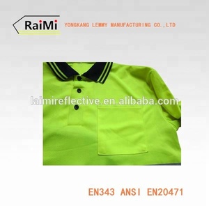 バルク卸売ツートンポロシャツ長袖反射中古ユニフォームワークシャツ - Product Image 6