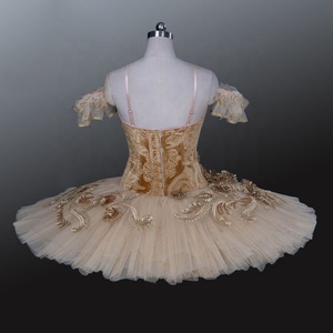 Tutú de Ballet Clásico de Hada Durmiente, Hecho a Medida en Satén Dorado, <span class=keywords><strong>para</strong></span> Niñas y Adultos, Disfraz de Ganso <span class=keywords><strong>para</strong></span> Competencia de Ballet - Product Image 3