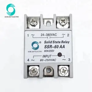 ZG3NC-260A SSR-60AA 90-250V AC to 24-240V AC 60 amp ssr solid state relay