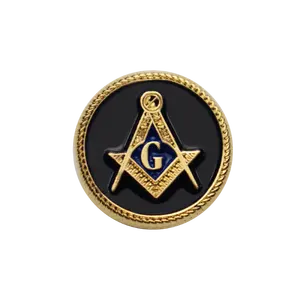 custom lapel pin badge manufacturers china freemason pin with logo gold magnetic back masonic art metal crafts