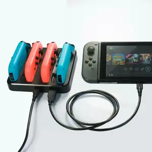 2019 Sản Phẩm Mới 7 trong 1 Trạm Sạc cho Nintendo Điều Khiển Chuyển Đổi với USB Loại C cổng