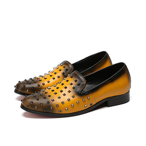NA168-zapatos de piel auténtica para hombre, mocasines planos con remaches de lentejuelas, informales, brillantes, <span class=keywords><strong>Superstar</strong></span> - Product Image 1