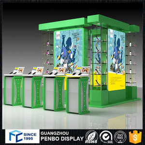 China fabricante buen diseño centro comercial de madera 3D teléfono celular kiosco para la venta - Product Image 4