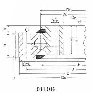 Rowsingle-baris membunuh ringNATIONAL DEREK PC228slewing katalog bantalan ganda - Product Image 3