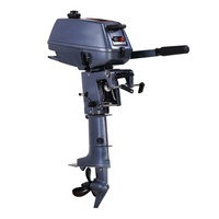 Motor fueraborda JP-T4 de 4HP y 2 tiempos con arranque manual para mini embarcaciones de pesca