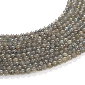 AAA Grade Top Quality Genuine Natural Gray/Rainbow Moonstone Loose Beads For Jewelry Making