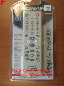 SONAKI-mando a distancia UNIVERSAL para TV, EV-RM9509 de alta calidad, color gris, con paquete de blíster, tarjeta, batería AAA