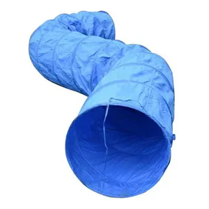 Túnel de entrenamiento plegable en forma de S para perros y mascotas, para acondicionamiento físico, agilidad, color azul