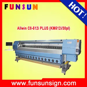 Allwin C8-512i más (KM512i/30pl) alta velocidad Konica 512i cabezas Allwin Flex banner impresora solvente
