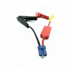 Adapter cable EC5 connector to alligator clip Auto charge lead with safe fuse Car emergency charging cable