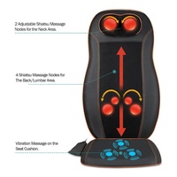 Masseur de siège de voiture électrique Shiatsu, coussin de massage 3D pour le dos et le cou avec chaleur, coussin de siège vibrant pour soulager les douleurs musculaires