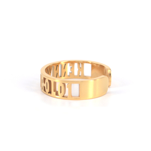 Dropshipping Stainless Steel 18K Gold Custom Personalized <strong>Name</strong> <strong>Ring</strong> - Product Image 2