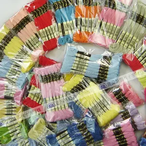 Kapas Benang Jahit Needlepoint Embroidery Gulungan Cross Benang Stitch