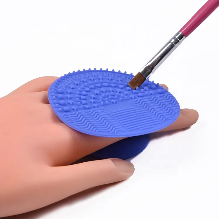 Silicone Makeup Manicure Tool Brush Cleaner Pad Nail Art Brush Cleaning Soft Mat