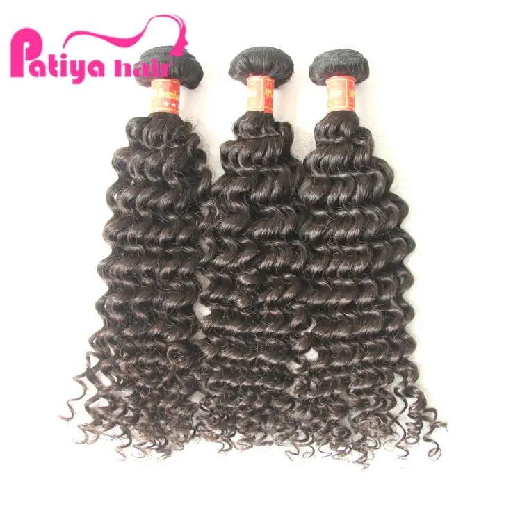 Wholesale deal raw unprocessed Brazilian virgin hair deep wave human hair extensions 1 store online real hair products