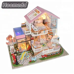 2021 nova artesanal menina sonho casa piano móveis, miniatura, boneca de madeira, brinquedo