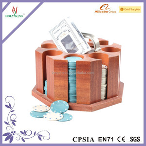 Ensemble de porte-jetons de poker en bois pour produits de jeu de casino en stock - Product Image 2
