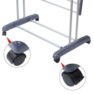 <span class=keywords><strong>Portatile</strong></span> Pieghevole In Acciaio Inox Abbigliamento Indumento Cappotto di Panno Vestiti di Essiccazione Cremagliera - Product Image 4