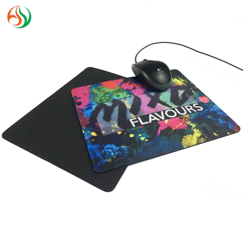 No Smell And Non-Toxic Custom Size Printed Logo Computer Mousepad Neoprene Rubber Polyester Fabric MouseパッドMat For Promotion