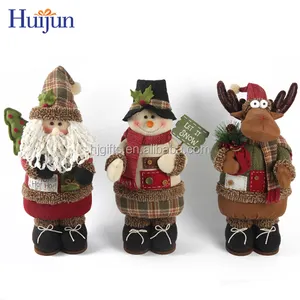 Christmas Crafts New Christmas Snowman Santa Reindeer Standing dol Festival Gifts Home Decoration Xmas ornaments