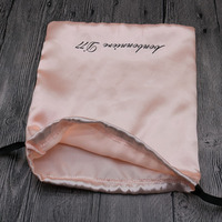 Sac à cordon en tissu de soie satiné