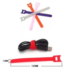 Gestion de Câbles réutilisables Sangles/Réglable Fixation Câble Sangle Crochet et Boucle Cordon Liens - Product Image 6