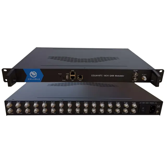 Miễn Phí Để Không Khí 16 CH DVB-S2 IP Để Mux-Scrambler RF DVB-C Modulator Đối Với Truyền Hình Cáp Kỹ Thuật Số Hệ Thống Trả Tiền COL5416TC