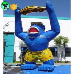 Summer blue skin best selling giant inflatable gorilla model for promotion ST325